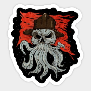 kraken skull Sticker